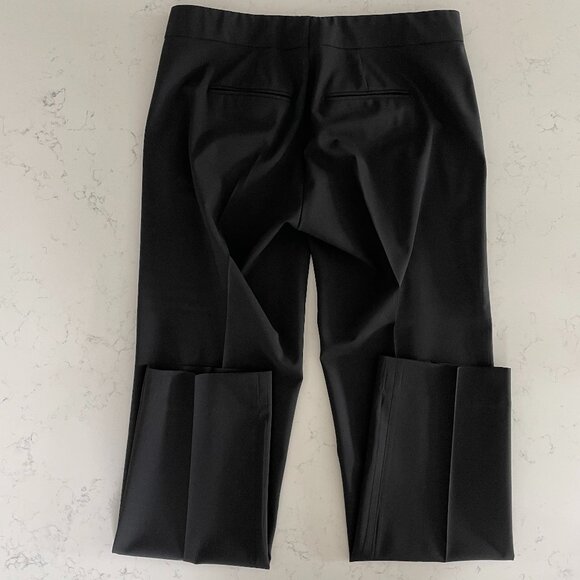 MaxMara Made in Italy Designer Straight Leg M Rise Wool Pants Black Sz 8 - Picture 8 of 10